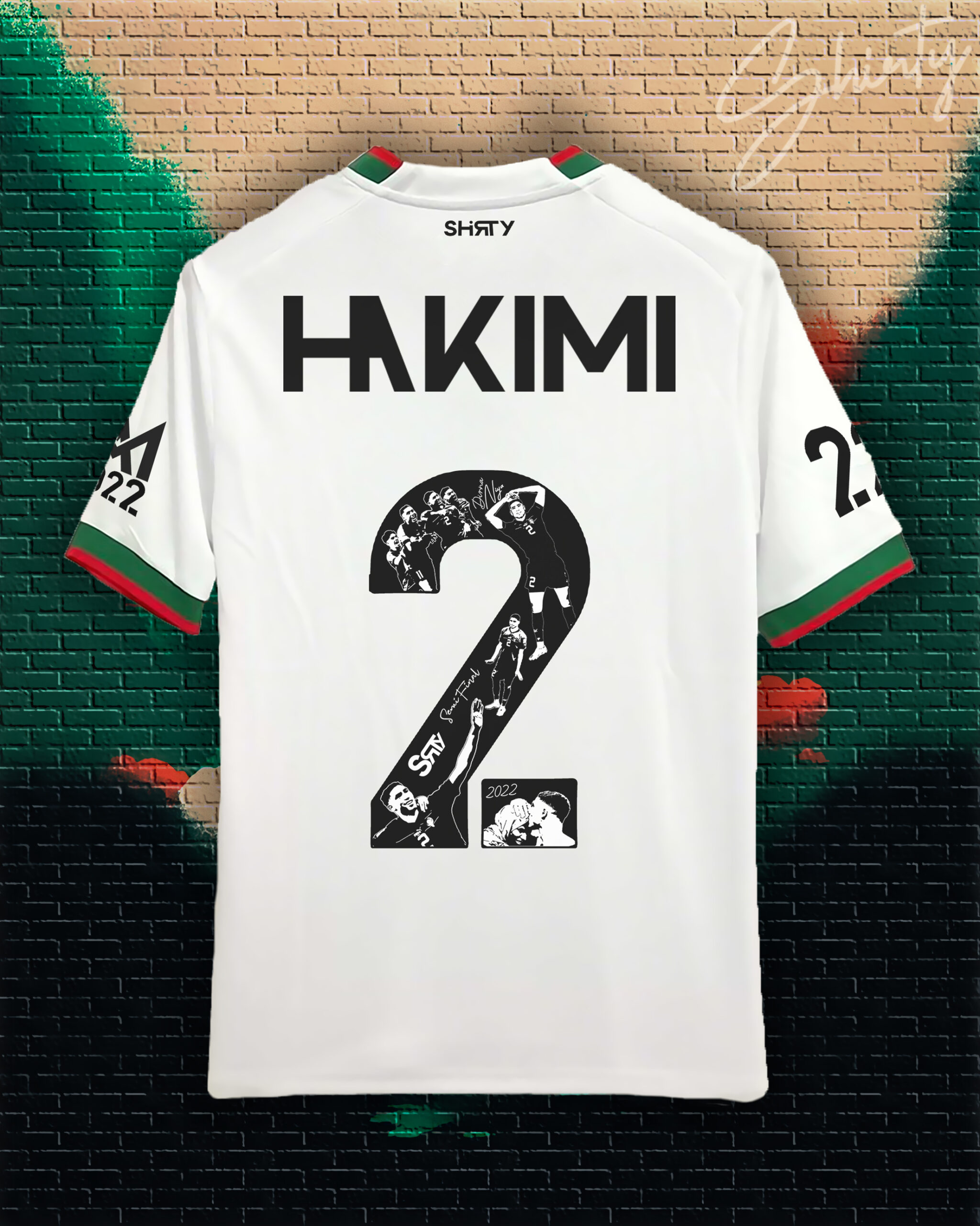 Limited Edition 2022 Moroccan Jersey W2 – Hakimi Memorable